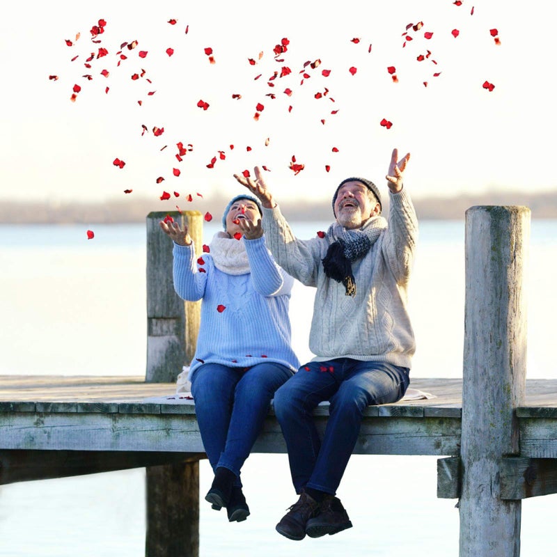 Neo LOONS 1000 Pcs Artificial Silk Rose Petals Decoration Wedding Party Color Red - Image 5