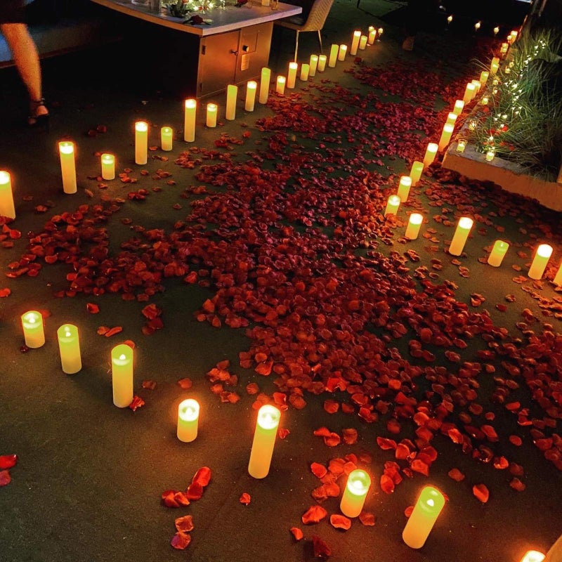 Neo LOONS 1000 Pcs Artificial Silk Rose Petals Decoration Wedding Party Color Red - Image 2