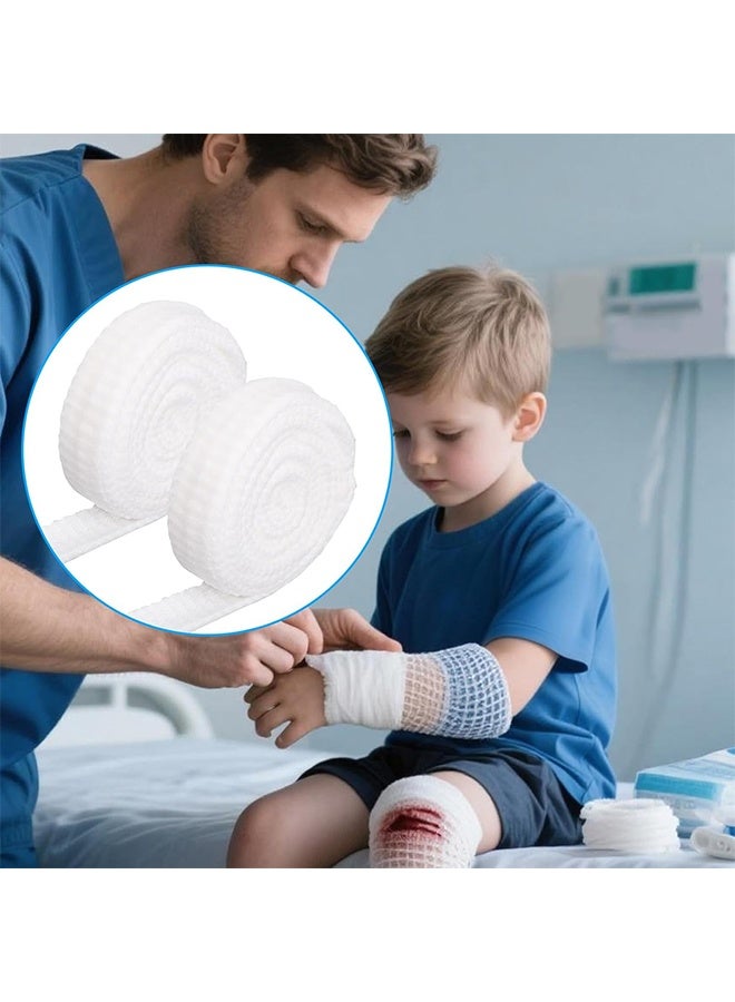 Depend 2 Rolls Tubular Stretch Gauze Bandage No Tape Required, Dressing Retainer Tubular Elastic Gauze Bandage, Elastic Net Wound Dressing Elastic Retainer, Sweat Absorbing Bandage For Arms, Legs & Knees (2.5cm/0.98in*2m/78.74in And 3.8cm/1.5in*2m/78.74in) - Image 5
