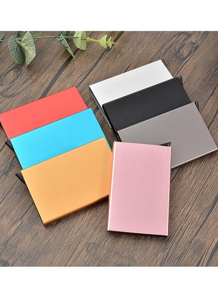 INFINITY-Plus 6 Card Capacity Aluminum Smart Card Holder for Men and Women - RFID Blocking Information Theft (Gold) - Image 3