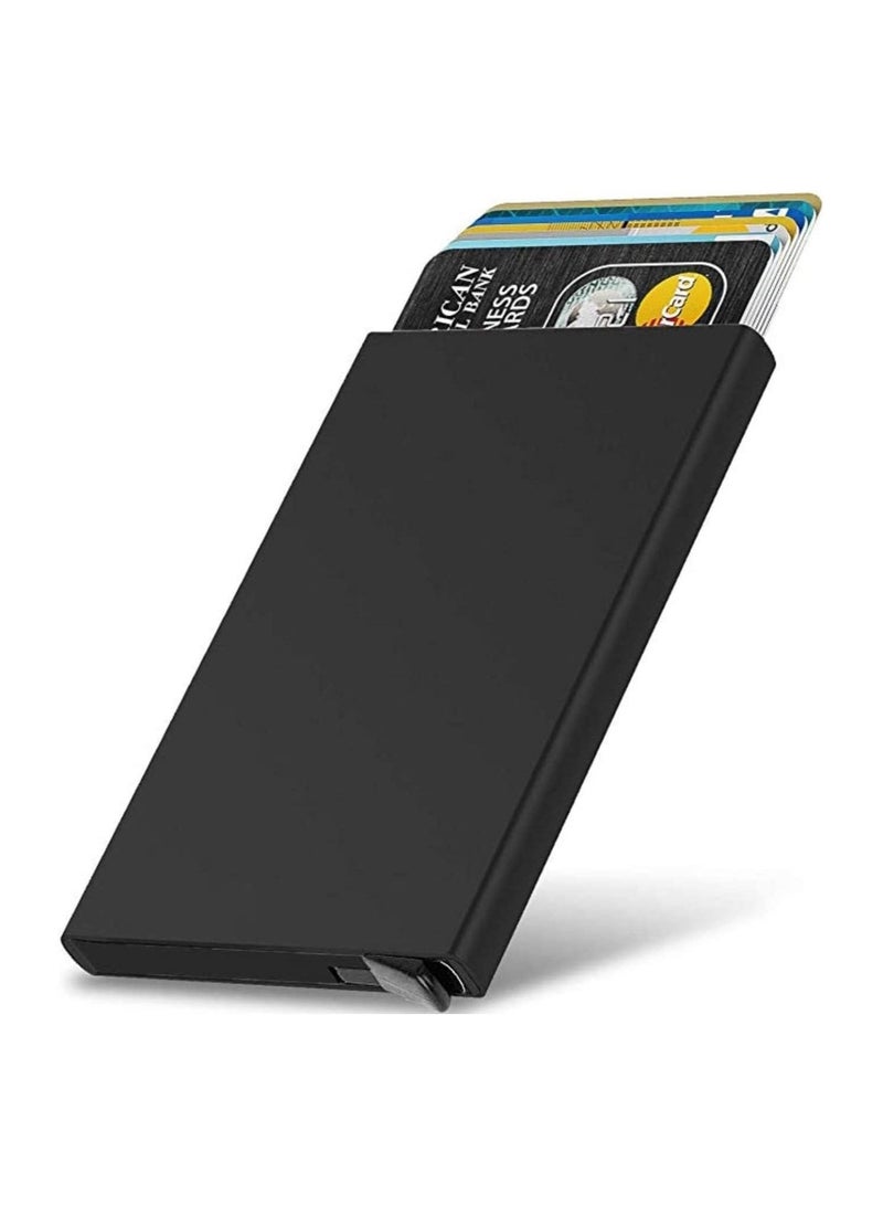 INFINITY-Plus 6 Card Capacity Aluminum Smart Card Holder for Men and Women - RFID Blocking Information Theft (Gold) - Image 4