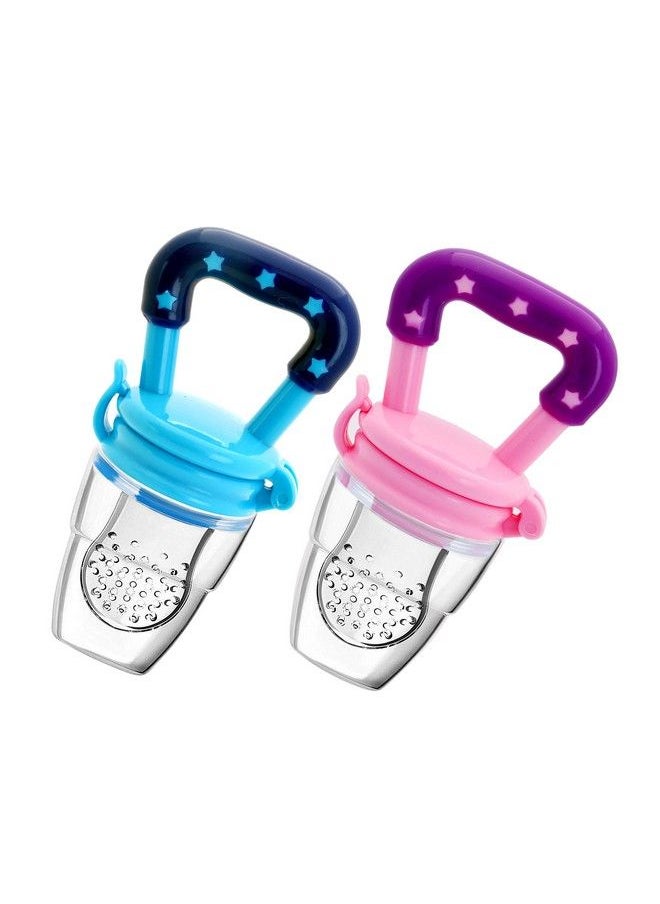 The Little Lookers Fruit Food Feeder Pacifier Nibbler With Silicon Mesh In Box Packing (Pacifier'Pink' & 'Blue') (Pack Of 2)  - Image 2