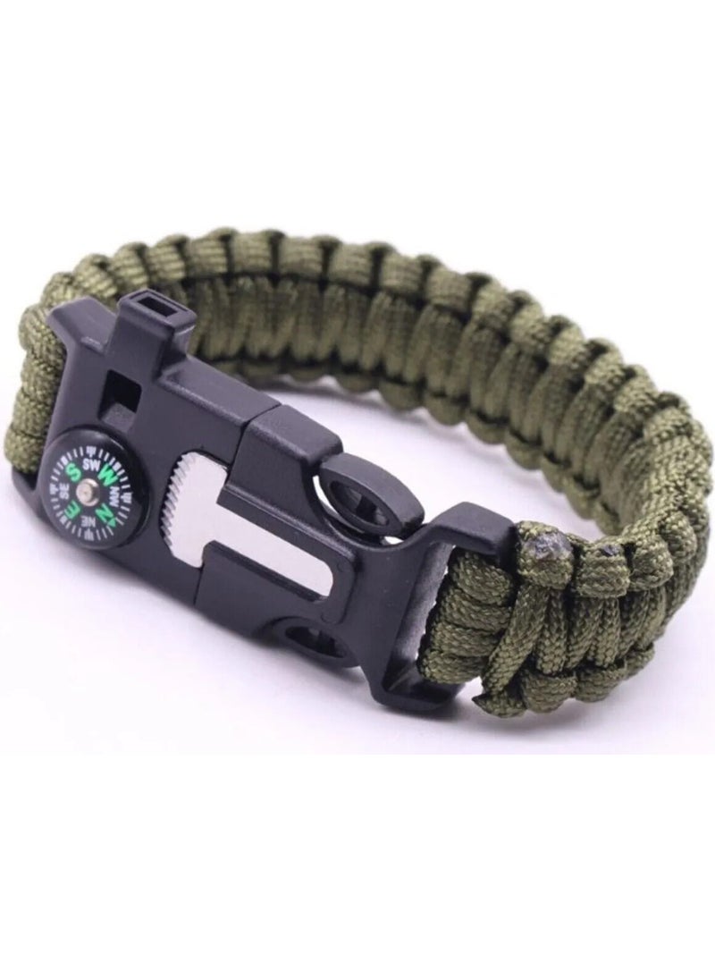Survival Camping Bracelet Whistle Multi-Purpose