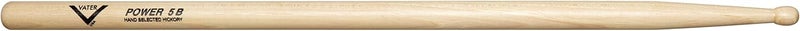 Vater Power 5B Wood Tip Hickory Drumsticks, Pair