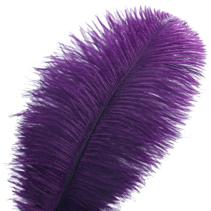 Ballinger Purple Ostrich Feathers Bulk - 24Pcs 10-12inch Feathers for Vase, Party Centerpieces Mardi Gras and Home Decor - Image 2