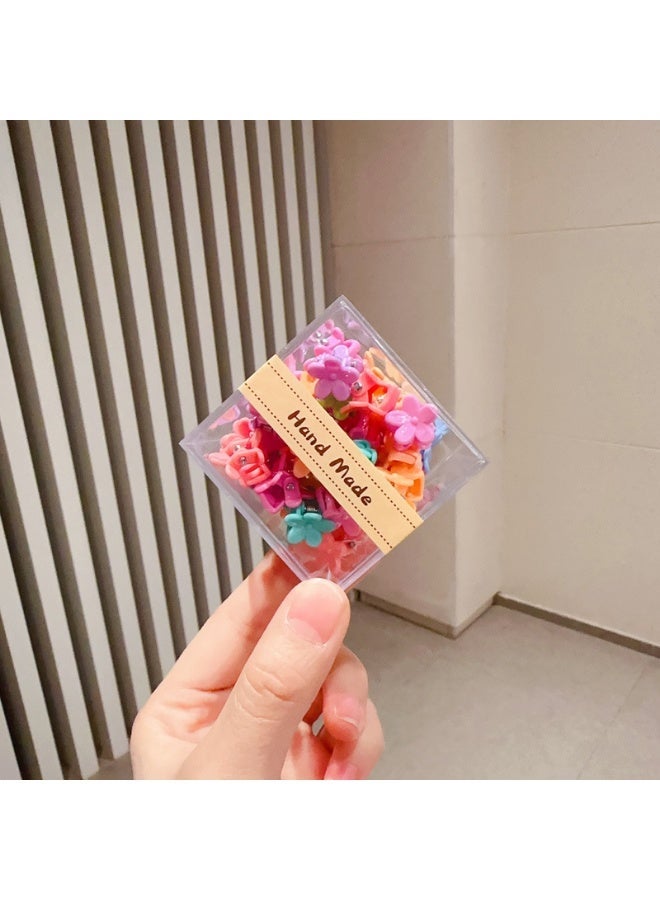 Orange Life Kids Mini Hair Claw Clips Colorful Flower 30pcs Set for Girls and Babies, Small Hair Clamps for Fine Hair, Cute Side Hair Clips for Bangs and Broken Hair, Lightweight Daily Hair Accessories for Children - Image 2