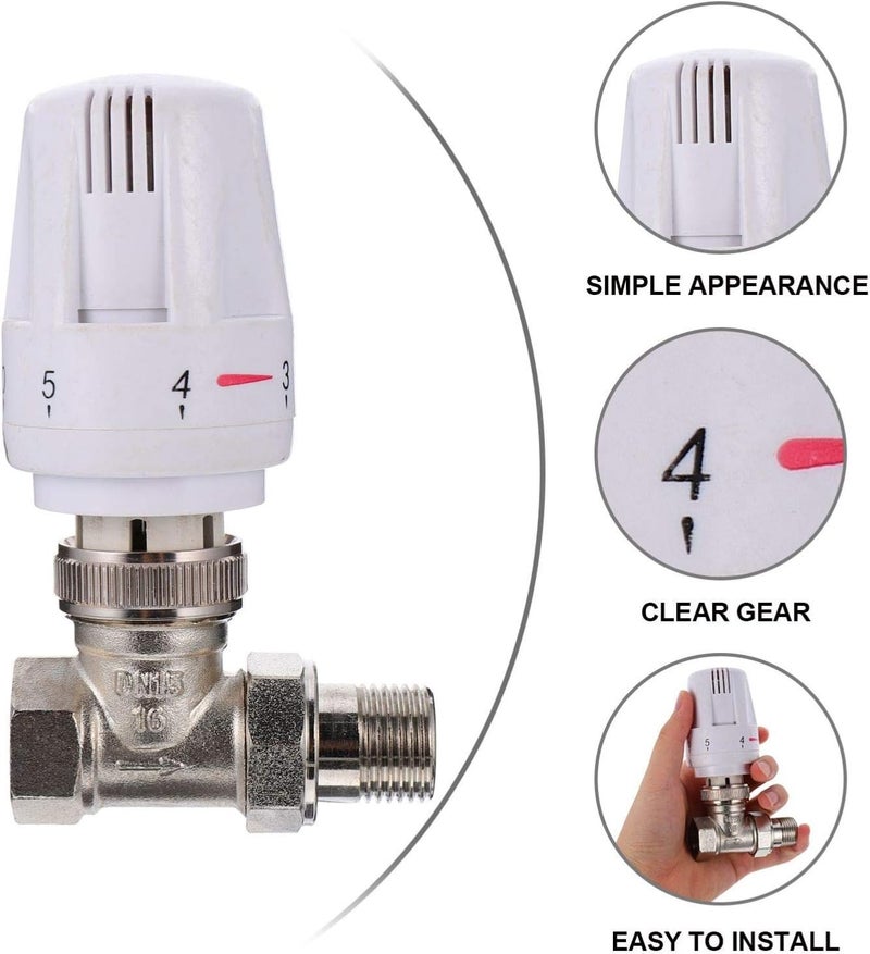 klarako Steam Radiator Valve Thermostatic Radiator Valve Floor Heating Temperature Control Operator - Image 3