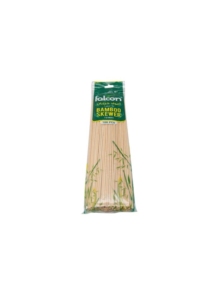 Falconpack Bamboo Skewers 12 Inch (1 Pack X 100 Pieces) - Image 1
