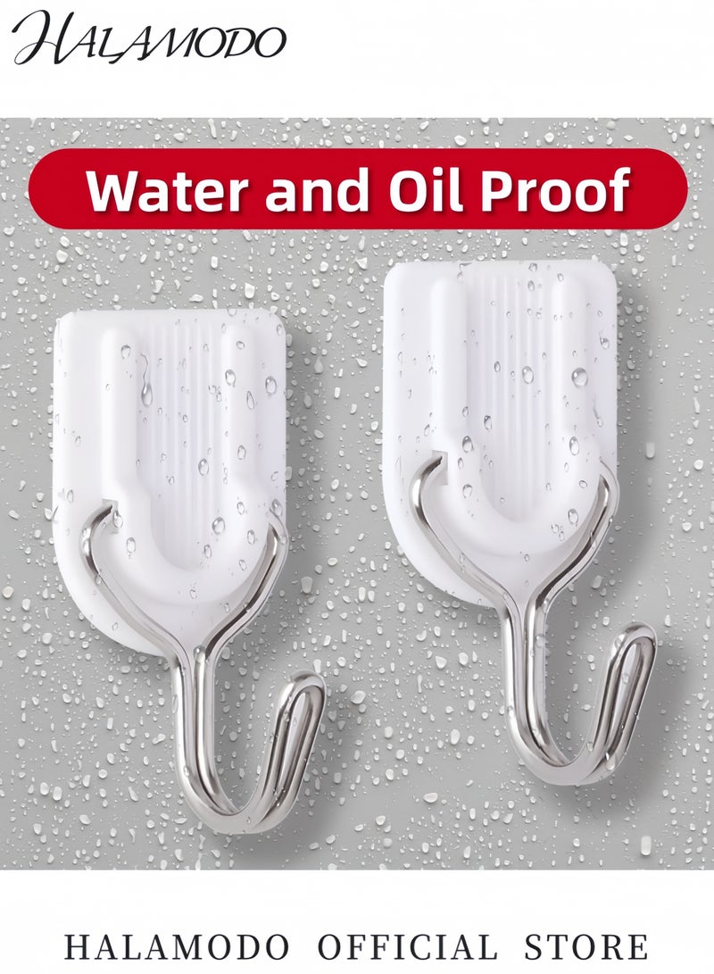 Halamodo 6-Piece Wall Sticky Hooks White 2.50 x 4.70 2.00cm - Image 5