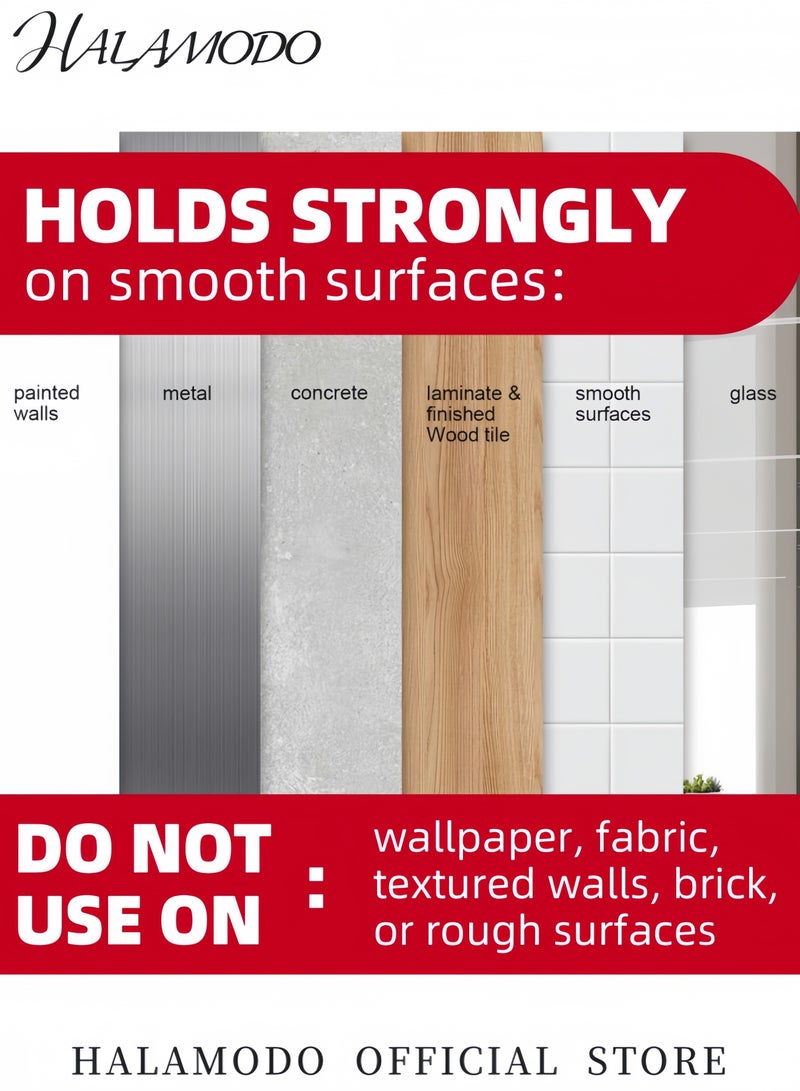 Halamodo 6-Piece Wall Sticky Hooks White 2.50 x 4.70 2.00cm - Image 4