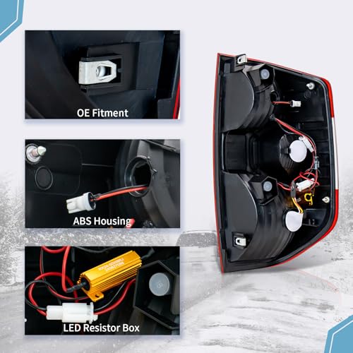 VPIMOZO LED Tail Light Assembly Compatible With 2014-2021 2014 2015 2016 2017 2018 2019 2020 2021 Toyota Tundra Rear Tail Light Housing without Bulb Replaces TO2801193 (Driver & Passenger Side) - Image 4