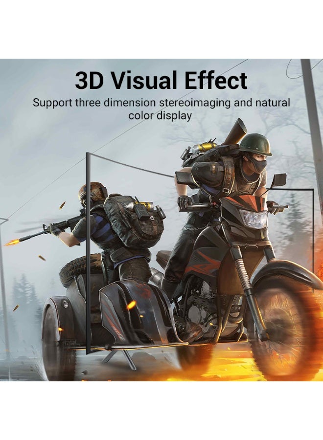 VENTION Cotton Braided DP Male to Male HD Cable 8K 1M Blue Aluminum Alloy Type Model # HCELF - Image 5