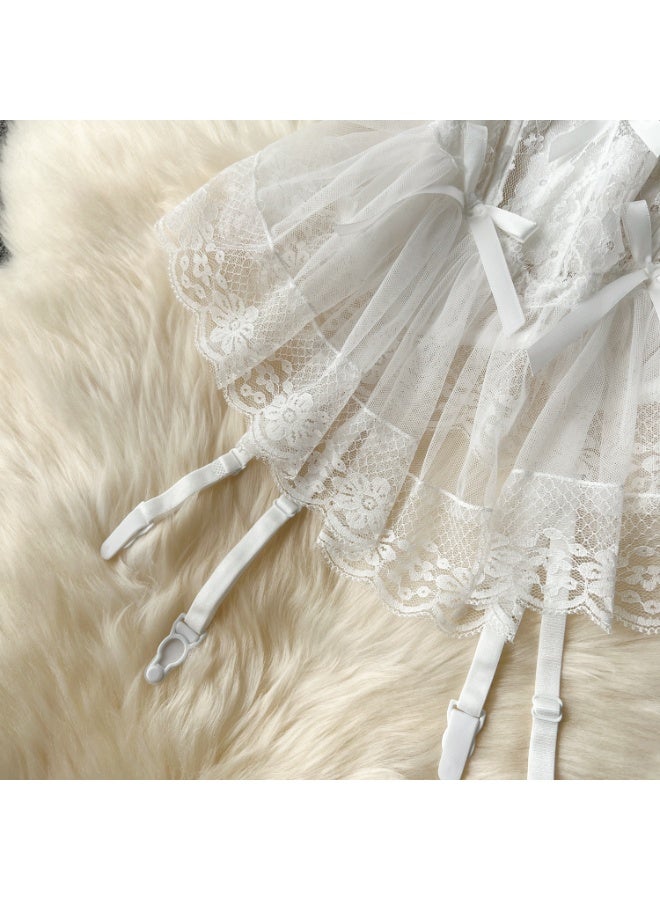 كابريشوس كورسيه دانتيل أنيق مع أحزمة قابلة للتعديل وقطعة سفلية مطابقة - Image 5