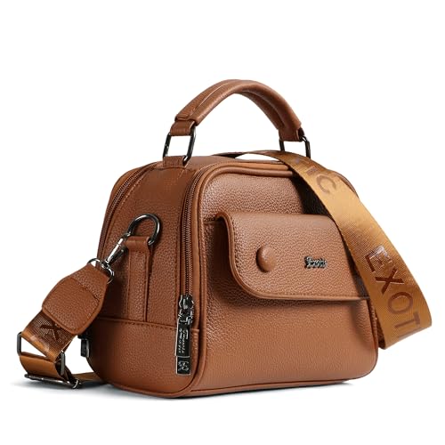 EXOTIC Women Embossed Texture Mini Boxy Design Sling bag for Women (TAN) - Image 1