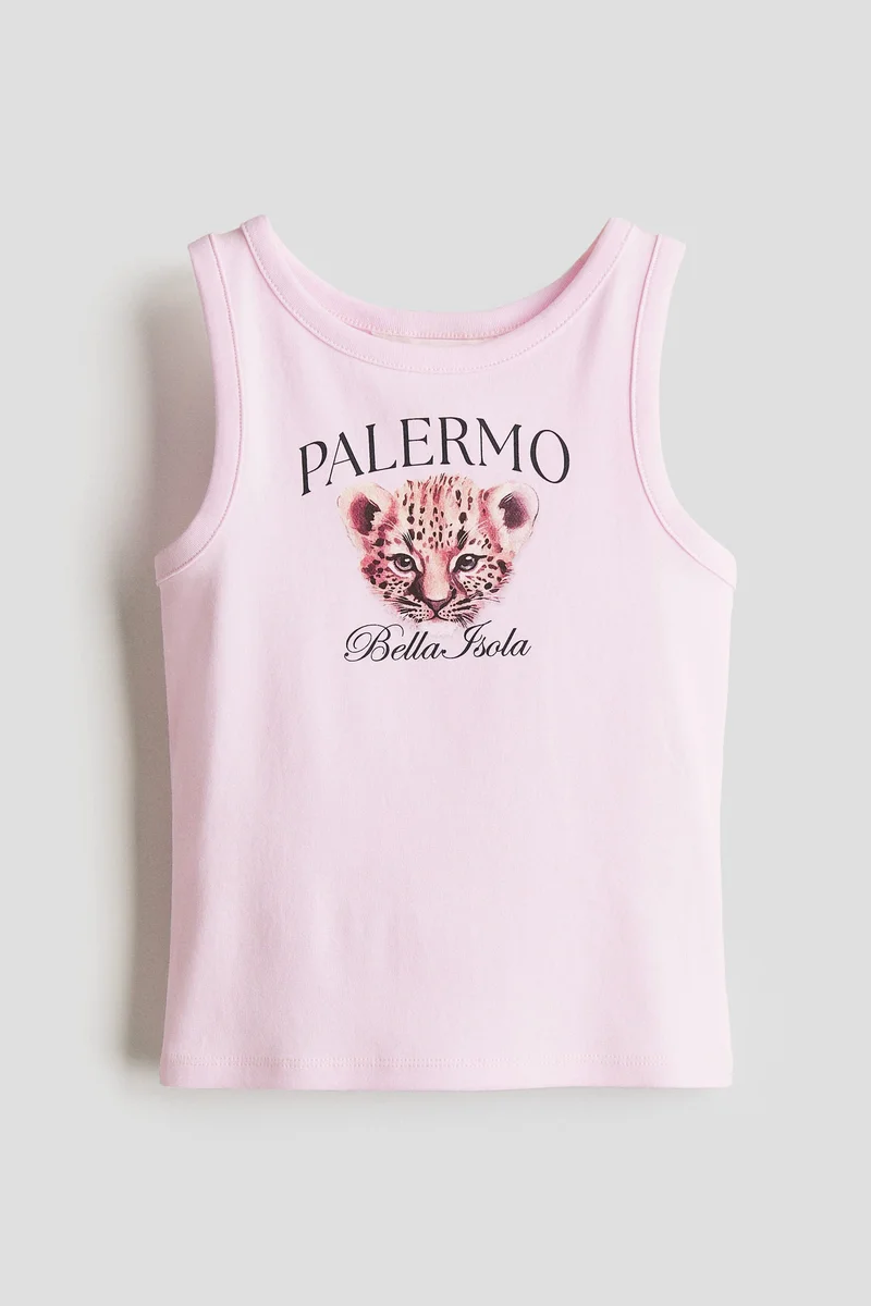 اتش اند ام بلوزة فيست قطنية بطبعة