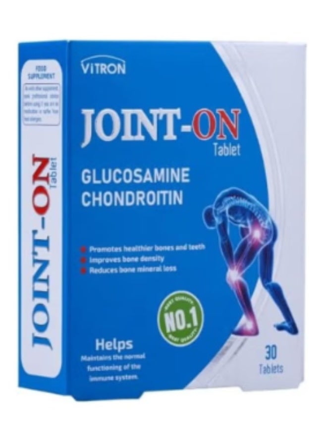 Vitron Joint On Tablet, Glucosamine, Chondroitin and MSM with Calcium, Vit D and Zinc Tablets 30s - Image 1