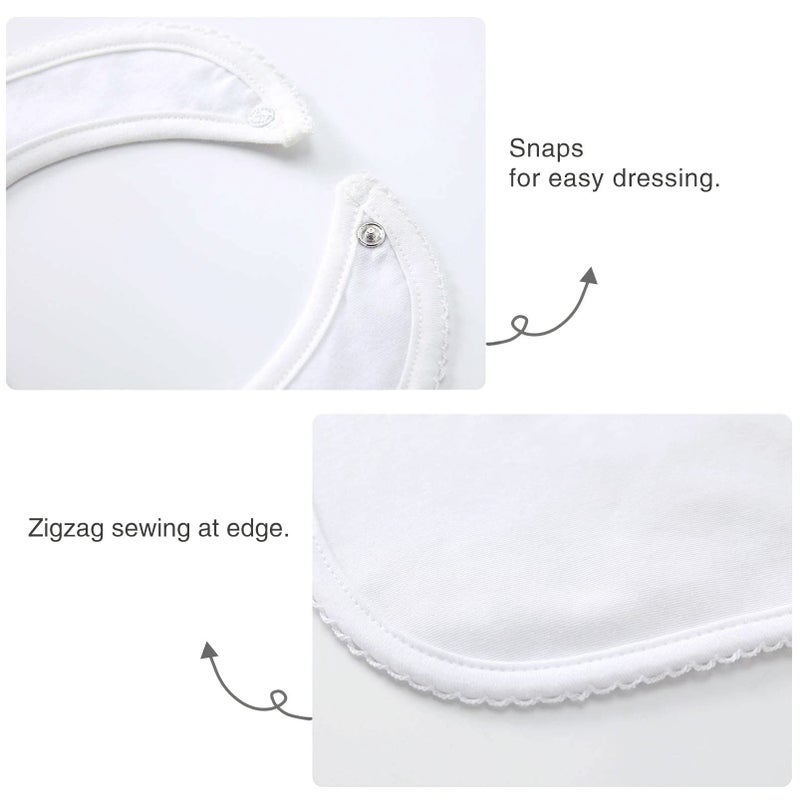 pureborn Baby Boys Baptism Outfits Long Sleeve Jumpsuit with Bonnet 3 Pcs Spring Fall Cotton Christening Clothing White 3-6 Months - Image 5