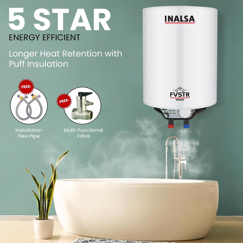 Inalsa INASLA FVSTR M Series 10L 5 Star Rates Storage Water Heater Geyser with Advanced 3 Level SafetySmart Energy Management8 Bar Pressure3 Yr Warranty on Elements 2 Yr on Product  - Image 4