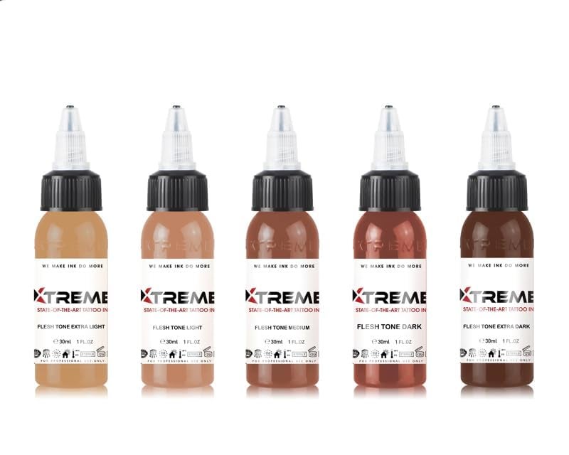 SHIELD PLUS Xtreme Flesh Tone Tattoo Ink Professional Vegan Skin Tone Pigment for Realistic Shading Coloring Flesh Tone Medium - Image 5