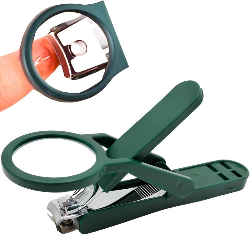 SANTALON Magnifying Nail Cutter with 3X Zoom Lens | Precision Stainless Steel Nail Clipper for Enhanced Visibility Of Eyes | Ideal for Fingernails & Toenails | Professional Nail Care Tool for Seniors & Adults - Image 1
