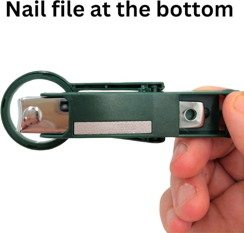 SANTALON Magnifying Nail Cutter with 3X Zoom Lens | Precision Stainless Steel Nail Clipper for Enhanced Visibility Of Eyes | Ideal for Fingernails & Toenails | Professional Nail Care Tool for Seniors & Adults - Image 4