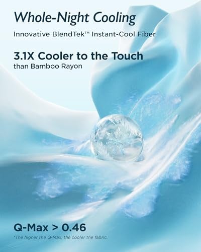 Breescape Cooling Sheet Set Queen Size - BlendTek™ Dry & Cool Technology for Hot Sleepers and Night Sweats, Q-Max>0.46 Tech, Deep Pocket Up to 18", 360° Elastic Band, Ivory - Image 4