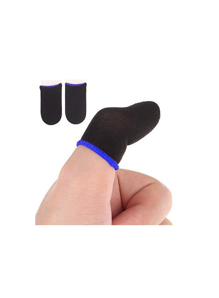 Finger Sleeves 1 Pair For PUBG Mobile Games Contact - Black/Blue  - Image 1