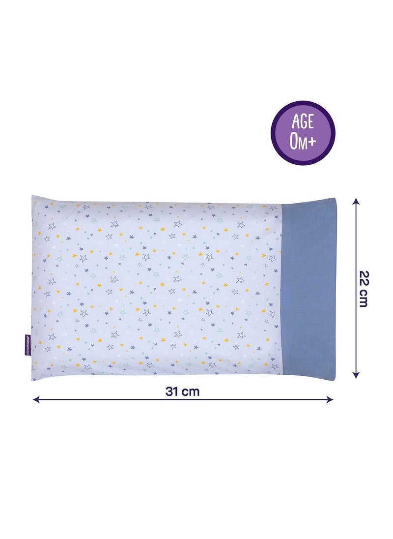 Clevamama - ClevaFoam Pram Pillow Case - Blue - Image 1