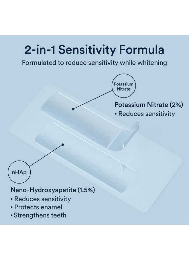 AuraGlow Auraglow Teeth Whitening Strips, Sensitive Whitening Strips, 14 Whitening Treatments, 8% Hydrogen Peroxide with Nano Hydroxyapatite (nHAp) to Reduce Sensitivity and Protect Enamel, 28 Strips, Mint  - Image 3