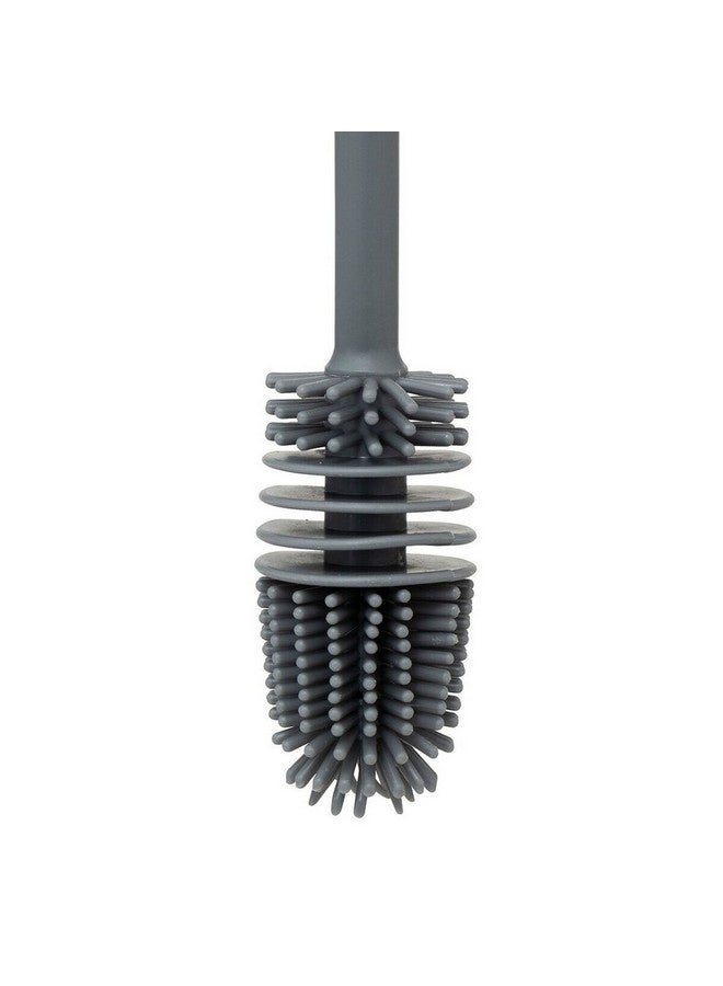 Five Simply Smart Durable Rubber Bottle Cleaning Brush Grey 33.5 x 3.5 x 3.5 cm 206780 - Image 2