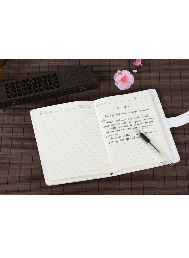 SYOSI - Diary with Lock, Writing Notebook Card Holder, Faux Leather Cover Diary, Refillable Password A5 for Girls and Women 8.5 x 5.9 inches - Image 1