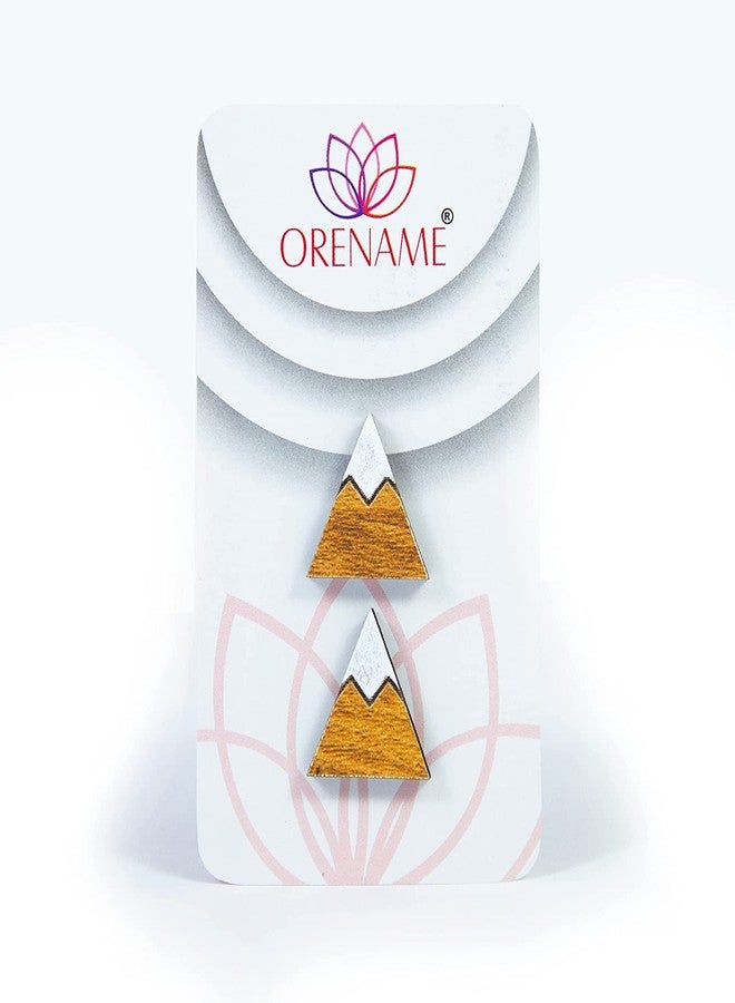 ORENAME Wooden Earrings for Girls and Women 6 Pairs Set Handmade Wooden Earrings with Ear Backs for Women and Girls Different Shapes and Colors - Image 4