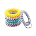 BIHRTC 6 Color Wrist Keychain Plastic Spring Flexible Spiral Wrist Coil Stretchable Wristband Spiral Key Chain Bracelet - Image 2