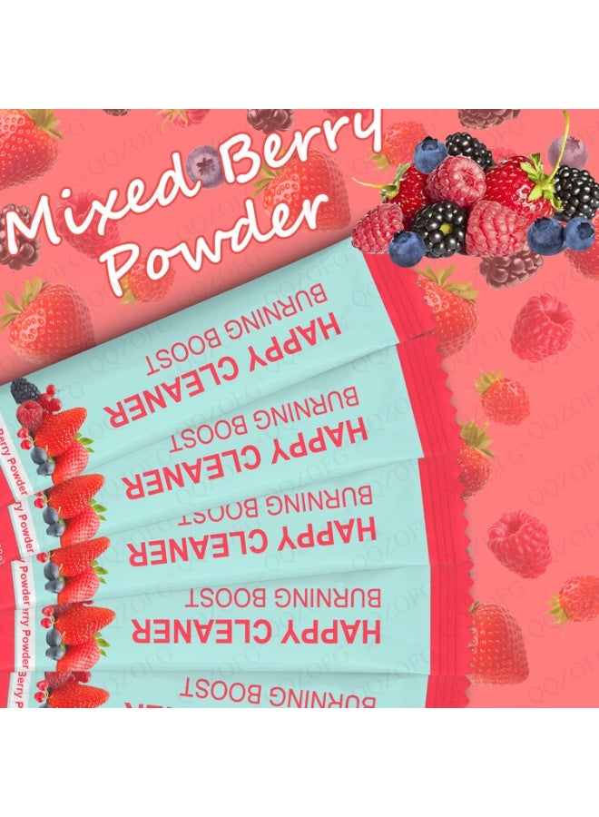 Day Wins Happy Cleaner Gut Health Superfoods Powder, Berry Flavor, with Probiotic, Prebiotic & Plant-Based Fiber for Gut Balance, Bloating Relief, Vegan Sugar Free Drink Mix (14 Packets) - Image 2
