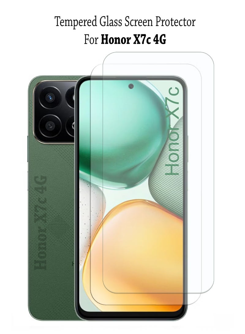 واي جي إس ستيكير حماية شاشة زجاج مقسى 2 قطعة لـ Honor X7c 4G - شفاف - Image 1