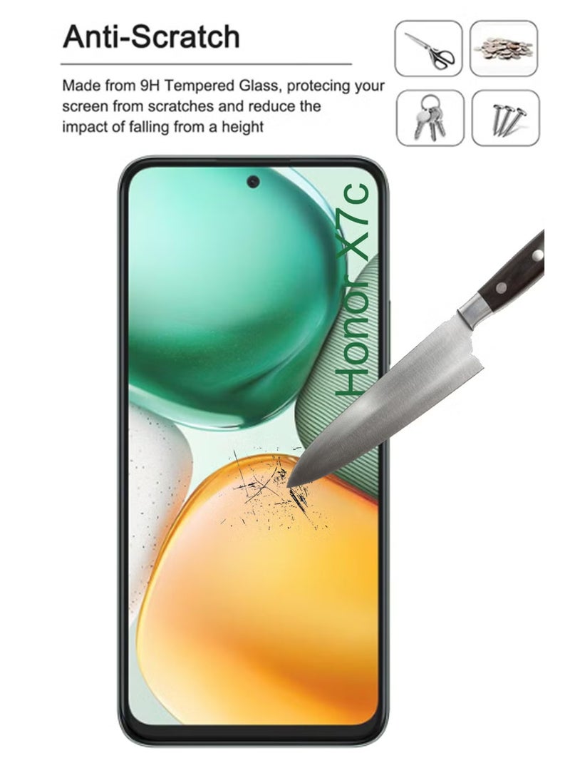 واي جي إس ستيكير حماية شاشة زجاج مقسى 2 قطعة لـ Honor X7c 4G - شفاف - Image 2