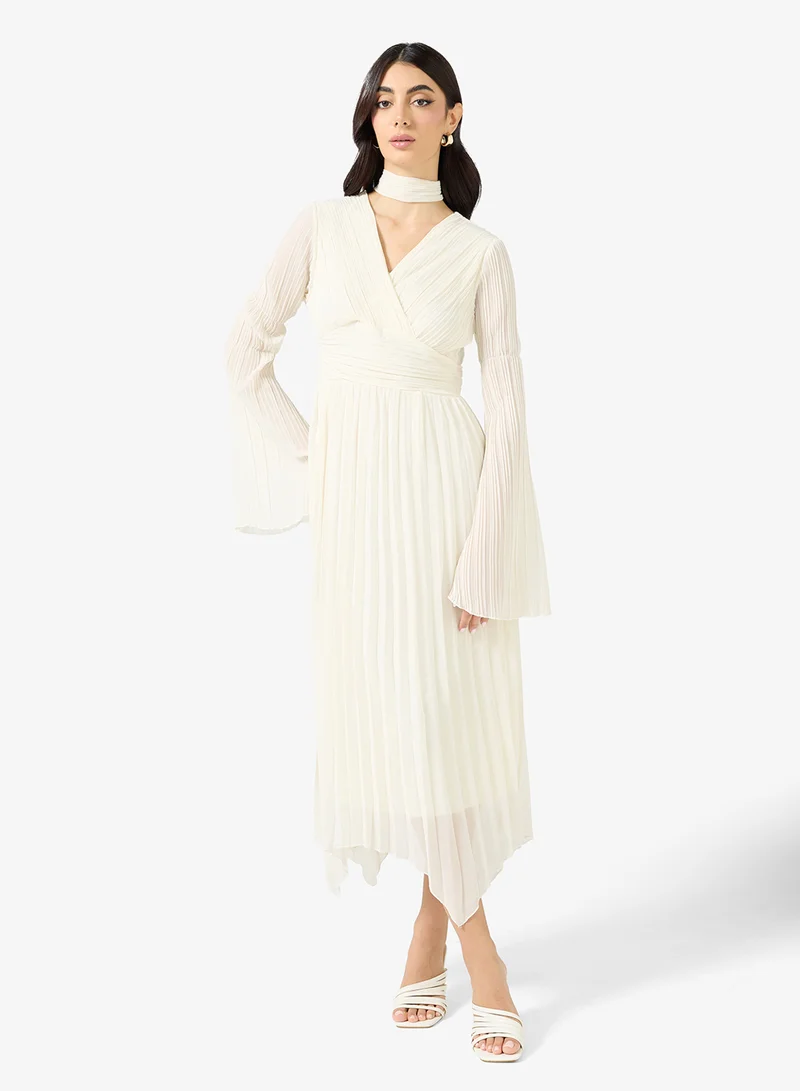 ELLA Pleated Georgette Dress