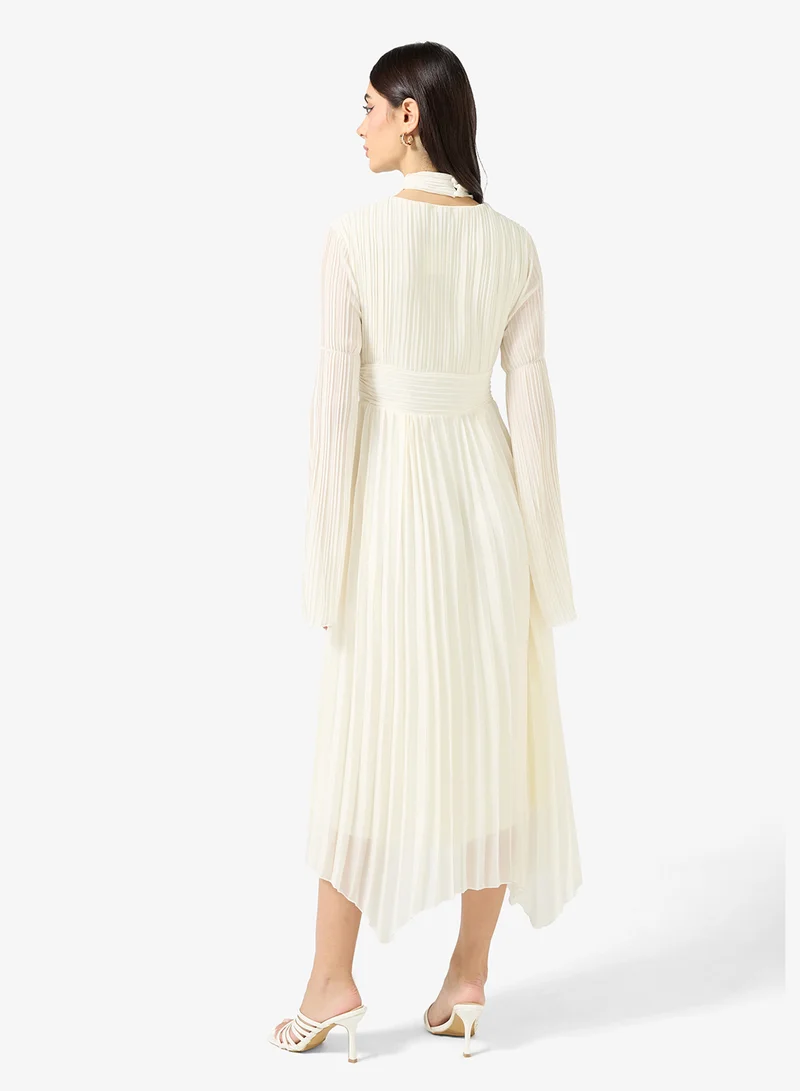 ELLA Pleated Georgette Dress