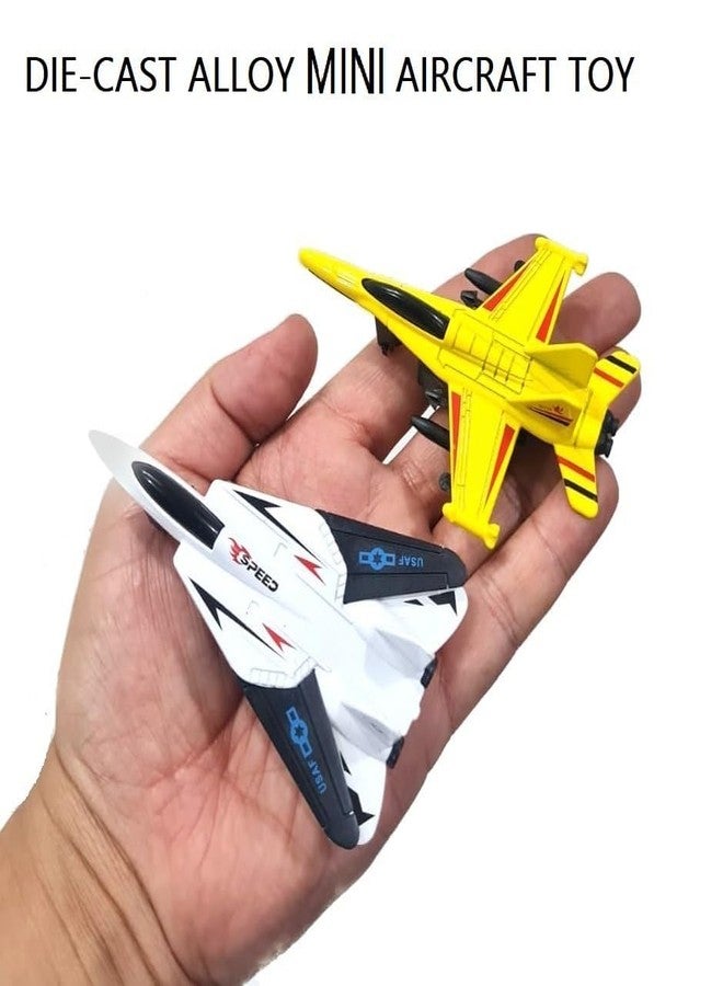 Qwick Click Pack Of 3, 4.5 Inches Mini Army Fighter Jet Plane Military Fighter Jet Pull Back Pocket Metal Car Plane Toy Model For Kids, Multicolor - Image 4