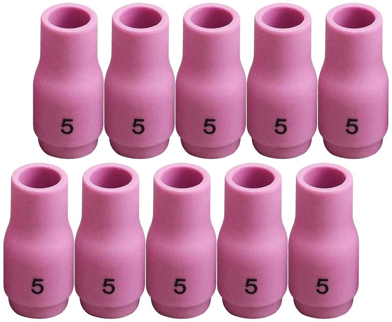RIVERWELD TIG Alumina Nozzle Ceramic Cups 13N09 5 516 80mm Orifice Fit PTA SR DB WP 9 17 18 20 25 26 TIG Welding Torch Accessories Pack of 10 - Image 3