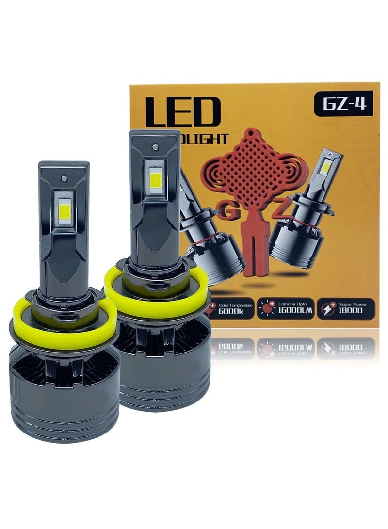 gz auto GZ AUTO LED Headlight Bulbs 6000K Super Bright LED Bulb High Low Dual Beam Halogen Replacement LED Headlights Conversion Kit,Pack of 2 | For Universal | IP68 Waterproof | 1 Year Warranty  - Image 1
