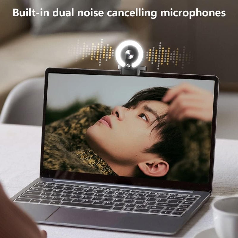 woobles Webcams Built in Ring Light Streaming Web Camera PC Fill Light HD 1080P - Image 4