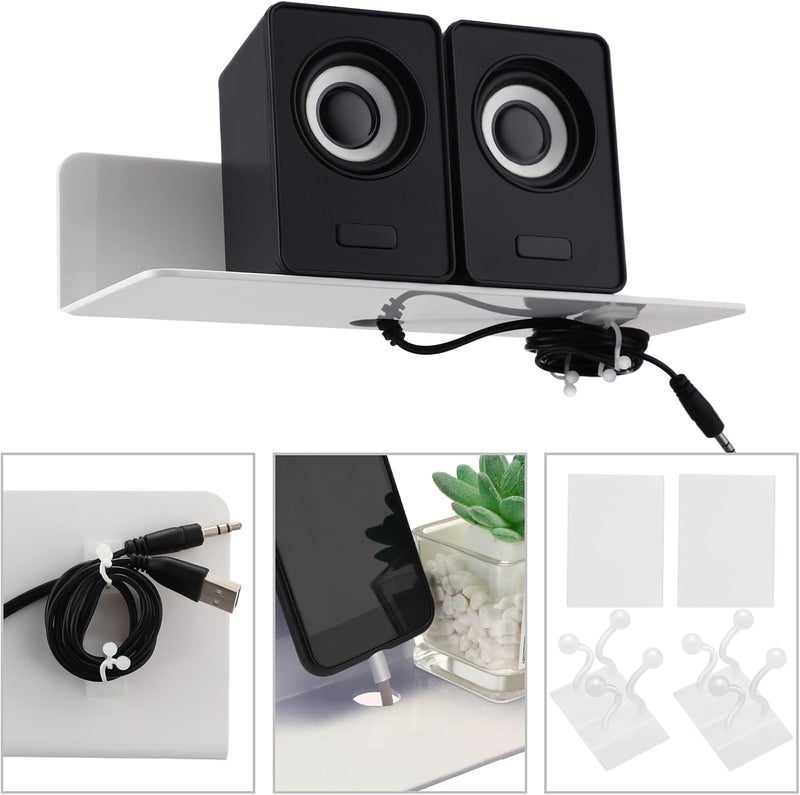 Yulejo 9 Inch Acrylic Floating Shelves - Set of 8 - Image 3