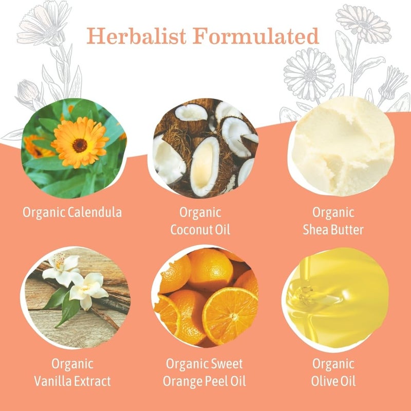 Earth Mama Sweet Orange Baby Wash Liquid Foaming Hand Soap Refill, Organic All Purpose Body Wash for Sensitive Skin, Castile Soap with Coconut Oil, Shea Butter, Calendula, & Aloe, 34 fl oz - Image 4