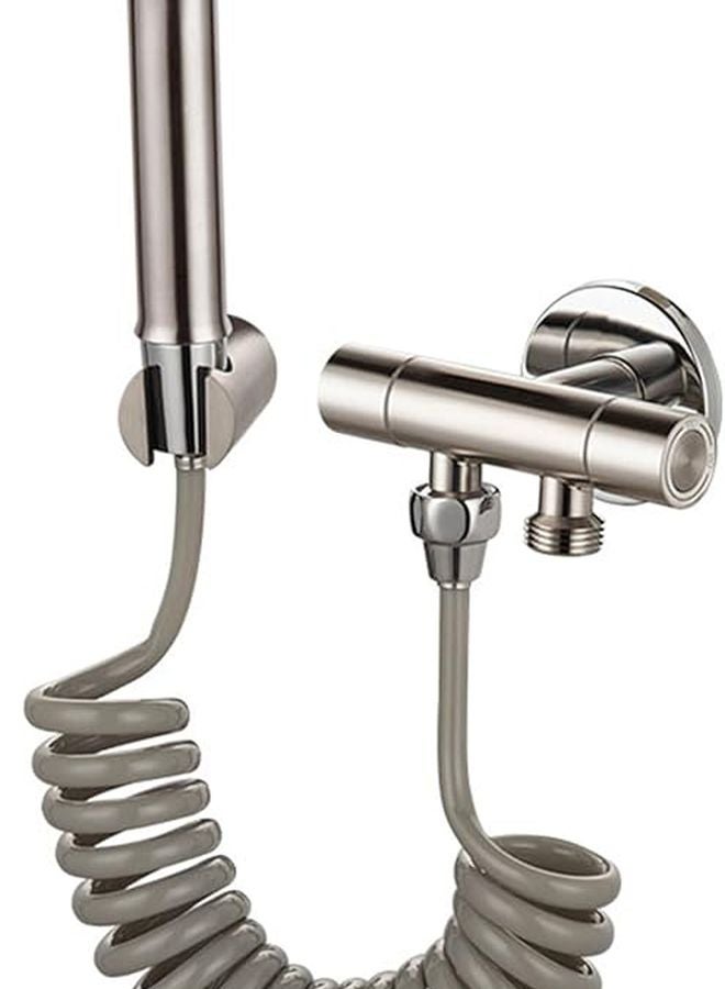 مرشة المرحاض المحمولة اليدوية مع خرطوم وقوس الحجم ب لغسل الحفاضات والنظافة النسائية - Image 2