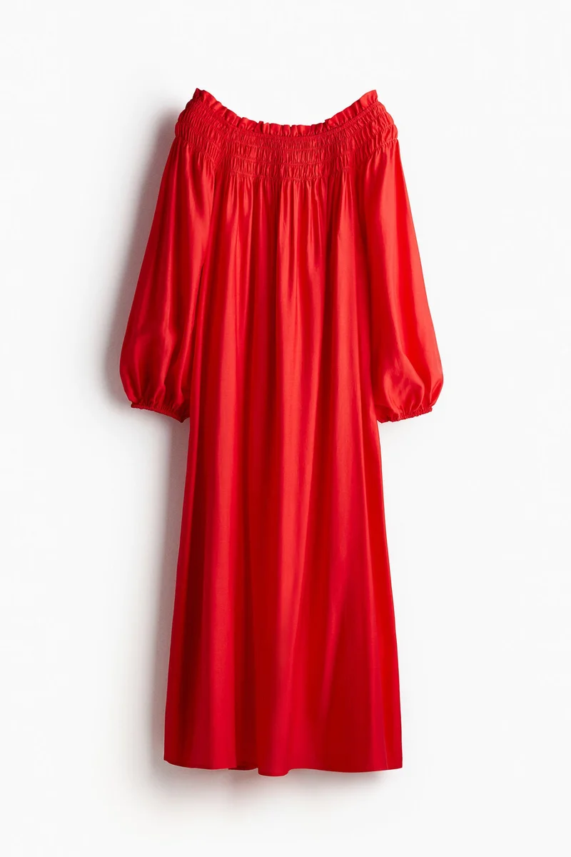 H&M Oversized Bardot Puff Dress