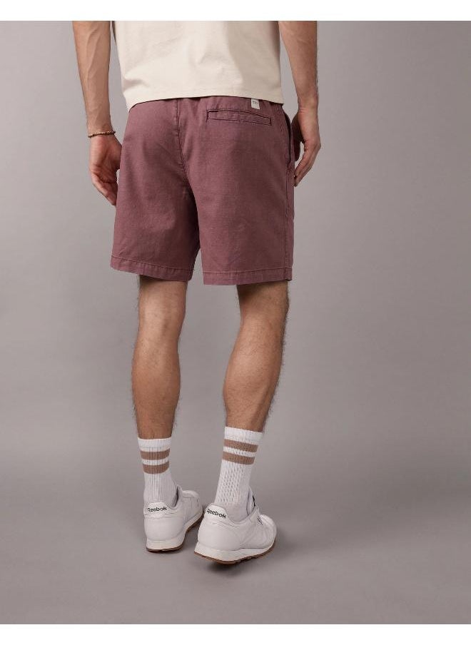 American Eagle - AE Flex 8" Lived-In Linen-Blend Trekker Short - Image 1