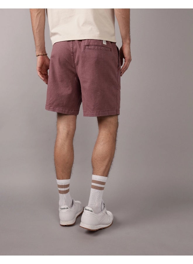 American Eagle - AE Flex 8" Lived-In Linen-Blend Trekker Short - Image 1