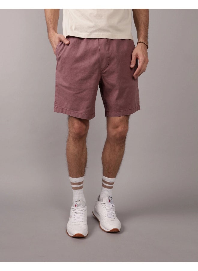 American Eagle - AE Flex 8" Lived-In Linen-Blend Trekker Short - Image 1