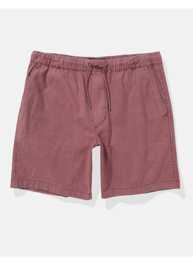 American Eagle - AE Flex 8" Lived-In Linen-Blend Trekker Short - Image 1